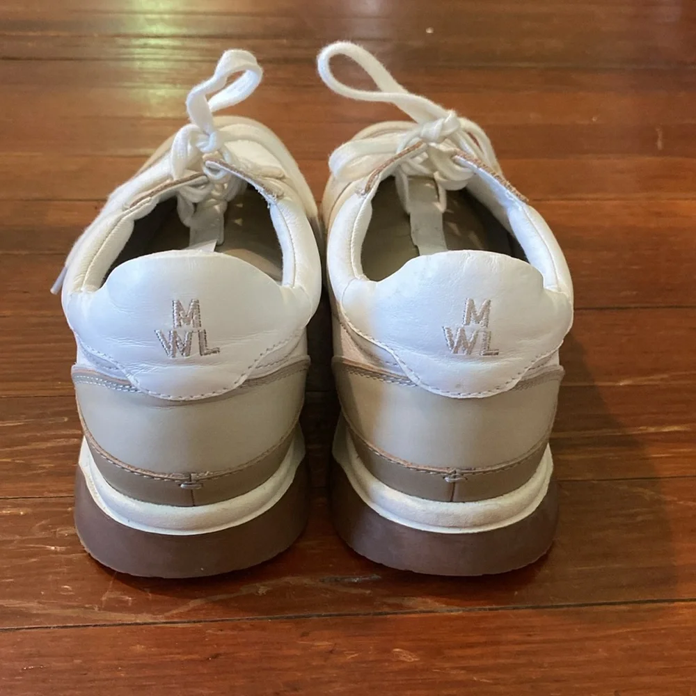 Madewell Men's White and Tan Sneakers Tennis Shoes Size 9.5